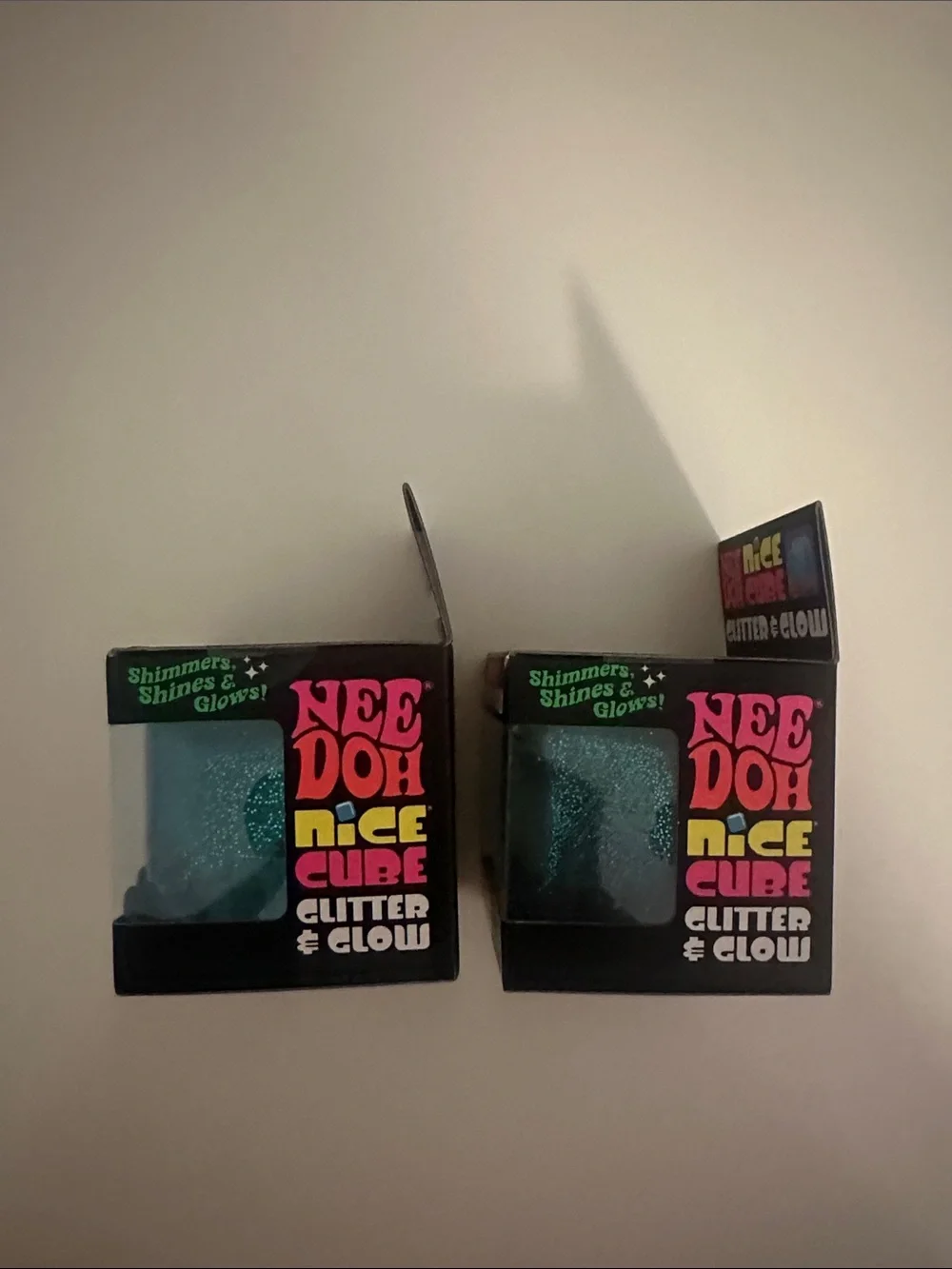 Needoh Nice Cube Glitter & Glow Bundle - Blue